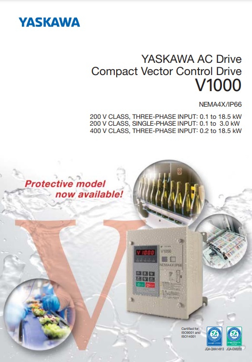 AC DRIVE COMPACT VECTOR CONTROL DRIVE V1000 NEMA4X/IP66